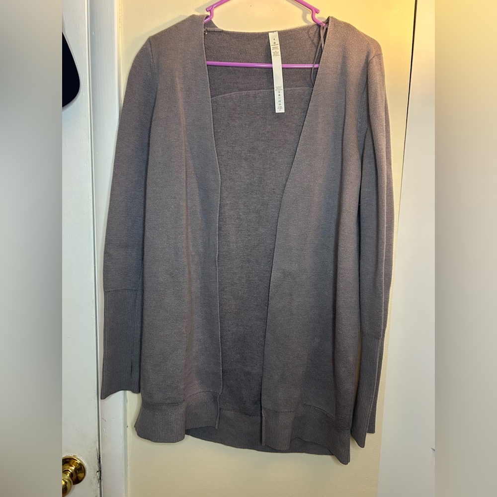 lululemon athletica Gray Open Cardigan